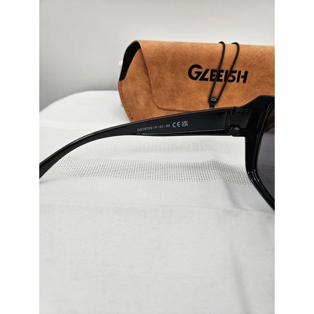 Gleeish Polarized Fit Over Sunglasses Black Oversized Square GST8709-P-01-09 NEW - Picture 5 of 8